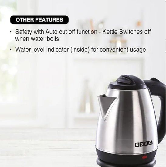 USHA Stainless Steel Electric Kettle 1.5L