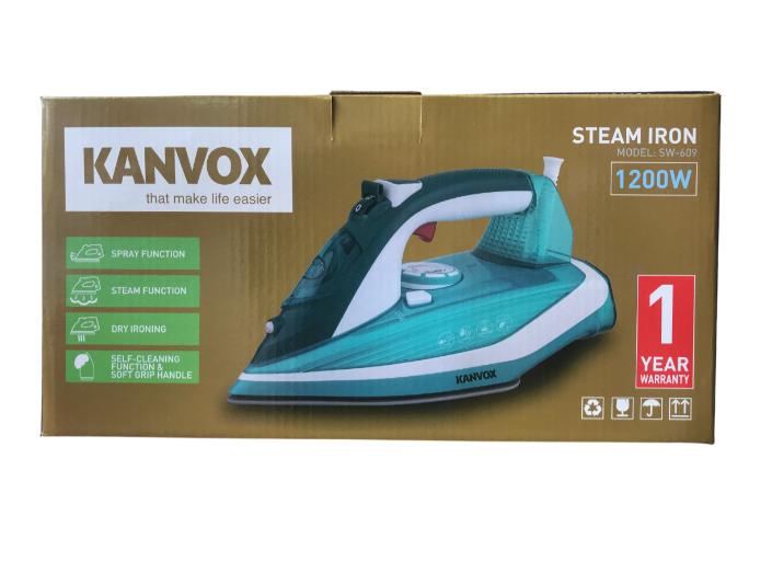 Kanvox Steam Iron 1200W – (SW-609)
