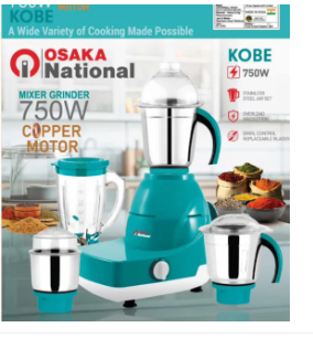 Osaka National Mixer Grinder With Stainless Steel Jar Set 100% Copper Motor